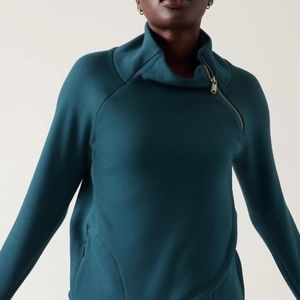 Athleta Cozy Karma asymmetrical pullover